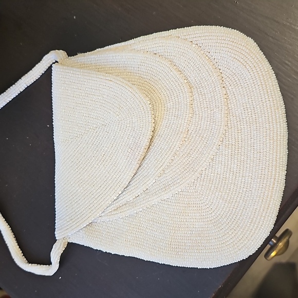 Vintage Lily Dodson Elegant Ivory Beaded Shoulder Bag - Picture 2 of 9